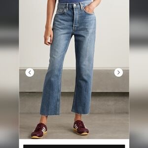 Re/Done 70s High Rise Stovepipe Straight Leg Jeans Size 25